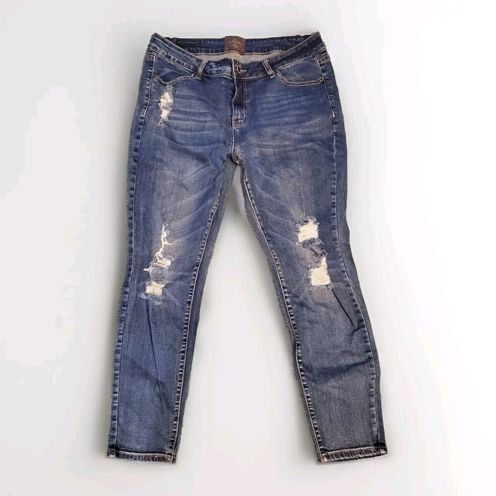 The Classic Authentic Creation Distressed Light Wash Denim JEANS Pants Size 15